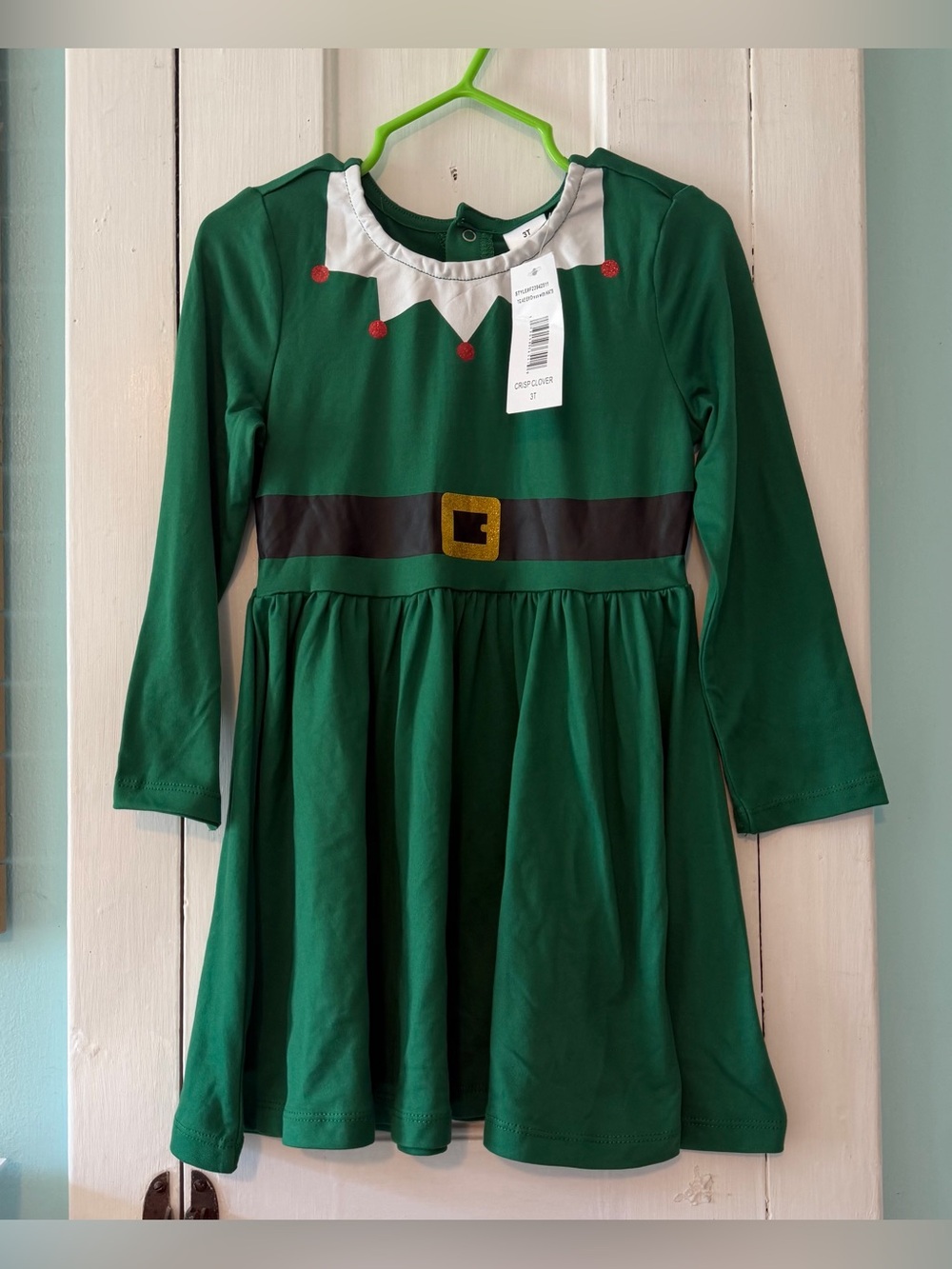 Toddler Girls Elf Christmas Dress Size: 3T